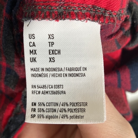 Ae Boyfriend Flannel plaid XS - Picture 3 of 4
